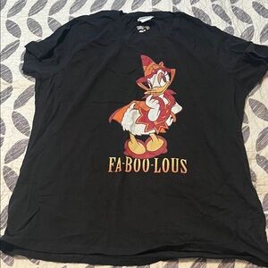 Disney Black Tee with Donald Duck Halloween Design